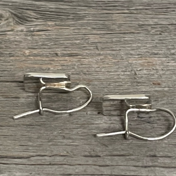 Handmade crown sterling silver earrings - Picture 3 of 4